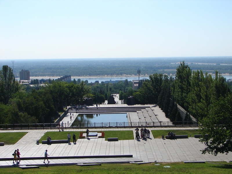 Вид на Волгу с Мамаева Кургана