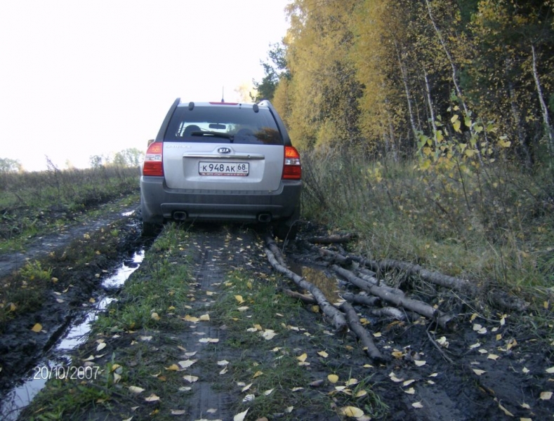 KIA спортаж по бездорожью